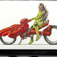 scifi motocykl
